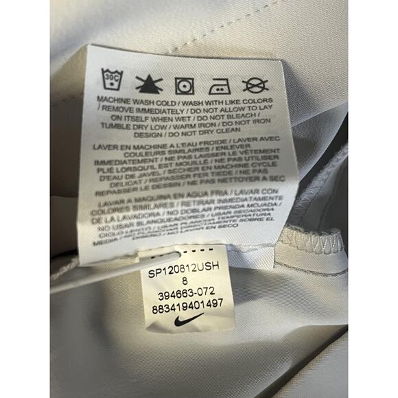 Nike Golf Skort Womens 8 Tan Dri-FIT Tour Performance Zip Pockets 394663-072 - Picture 8 of 10